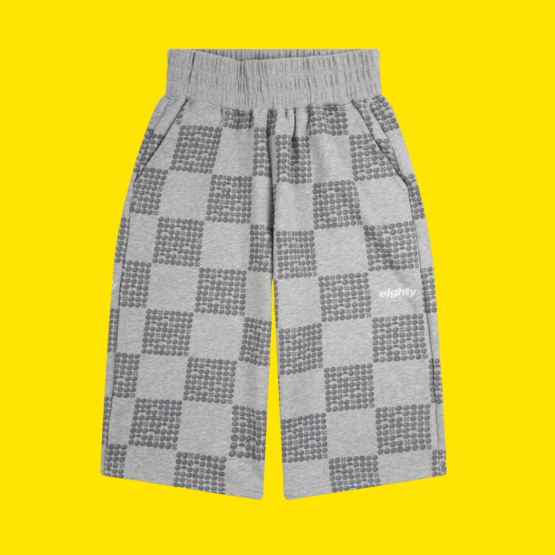 GREY CHECKERED SHORT