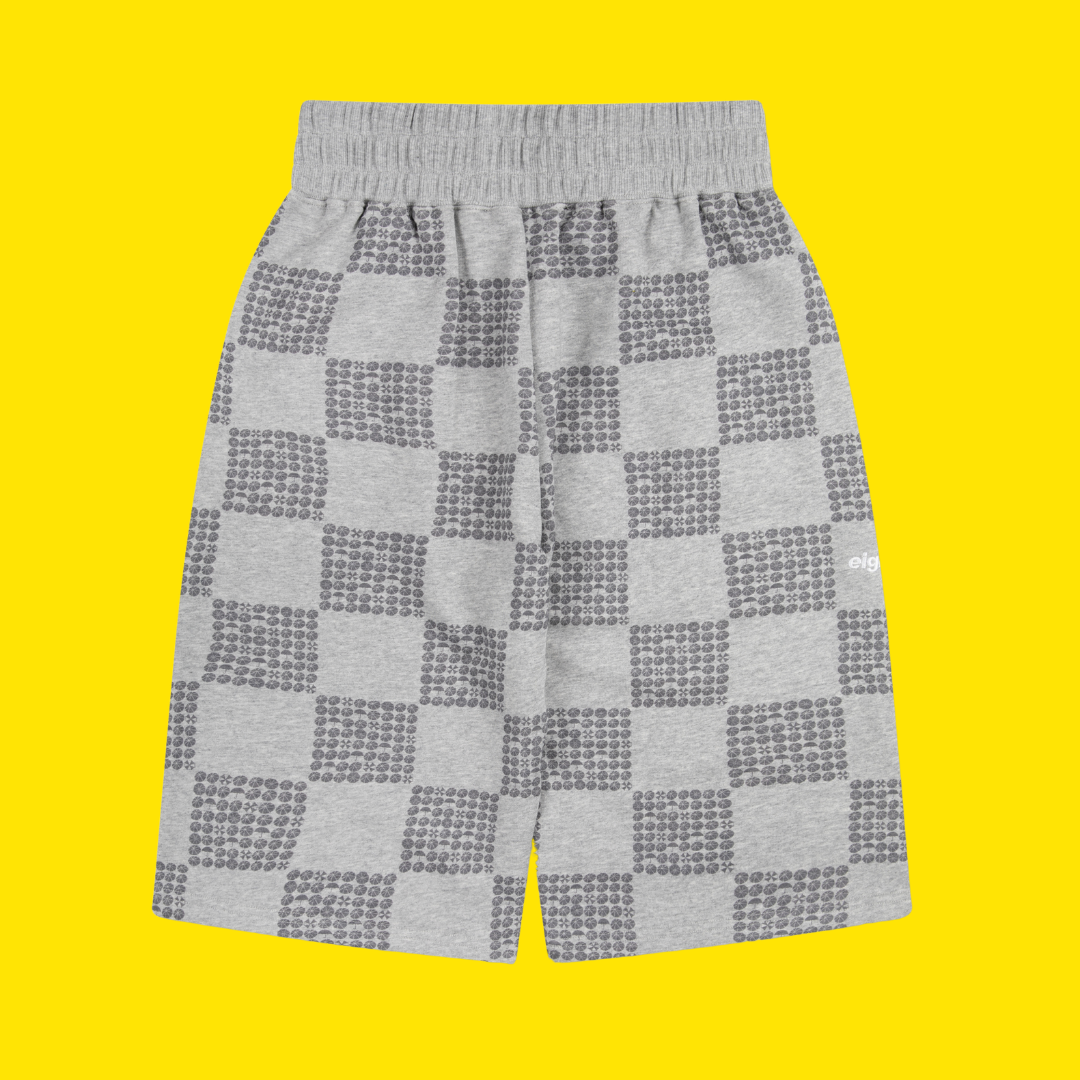 GREY CHECKERED SHORT